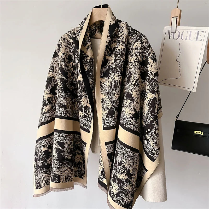 Thick Blanket Warm Cashmere Scarf for Women Luxury Winter Shawl Wrap Pashmina Bufanda Poncho Female Soft Bandana Foulard Echarpe